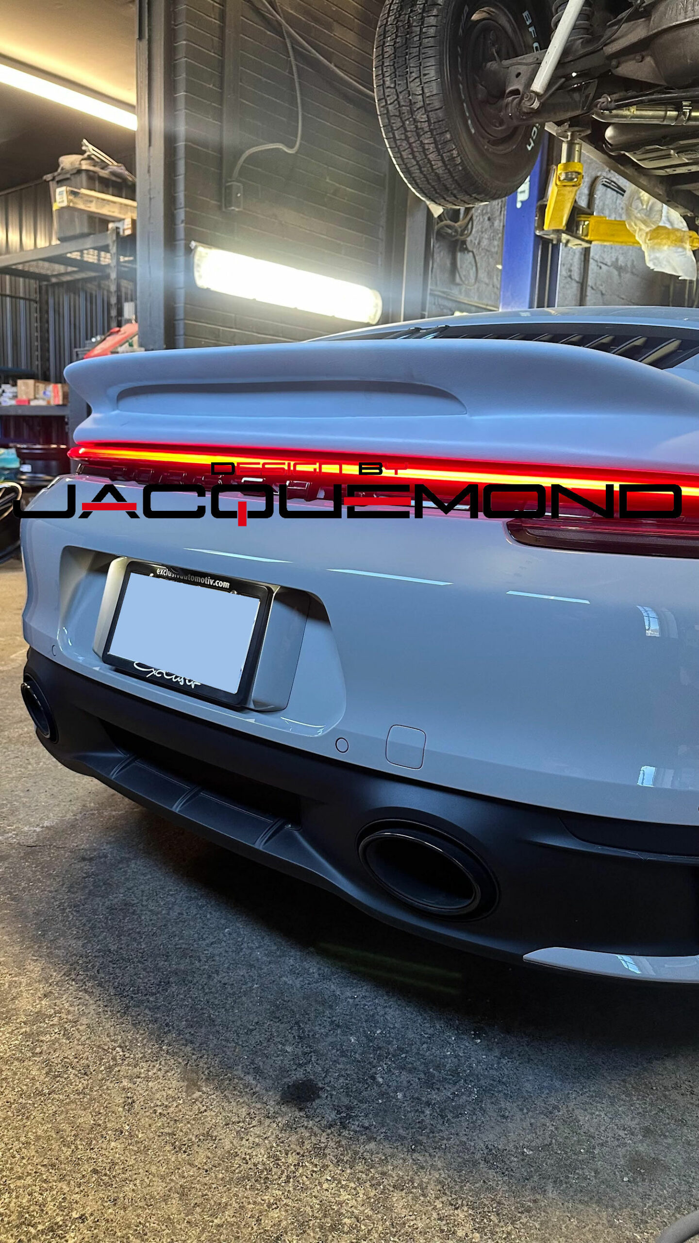 DuckTail rear spoiler for Porsche 992 convertible by Jacquemond