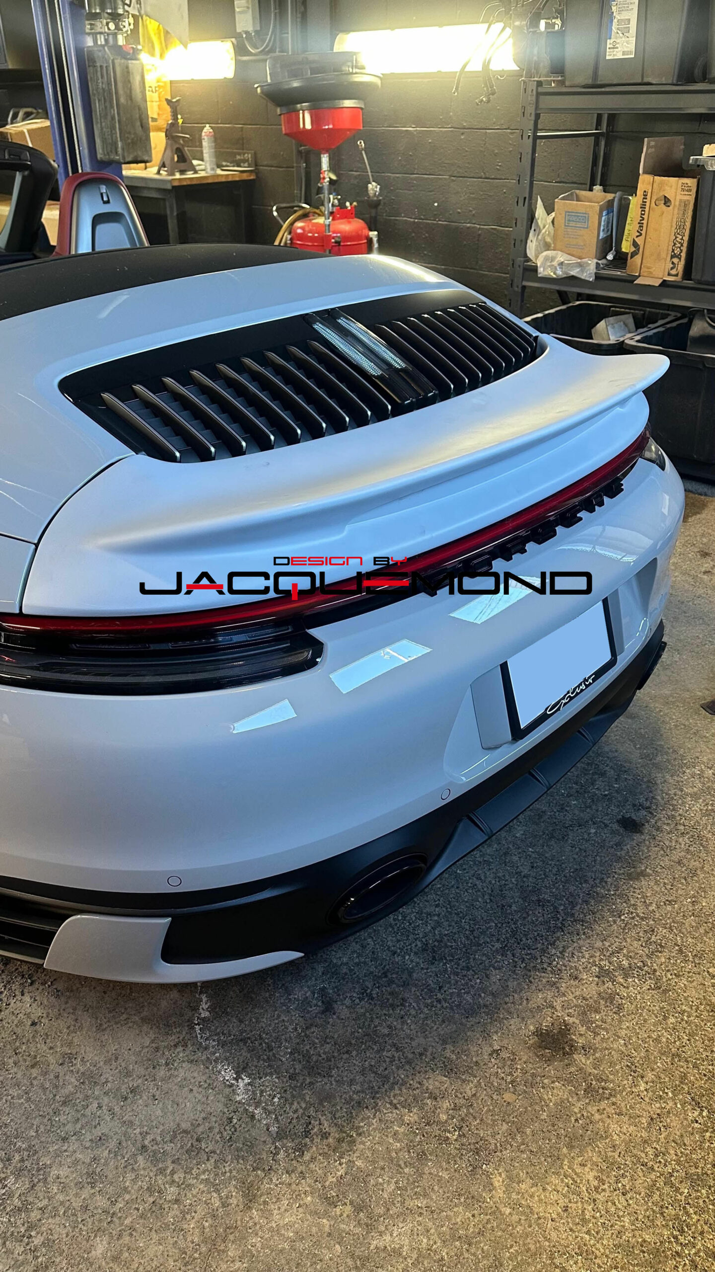 DuckTail rear spoiler for Porsche 992 convertible by Jacquemond