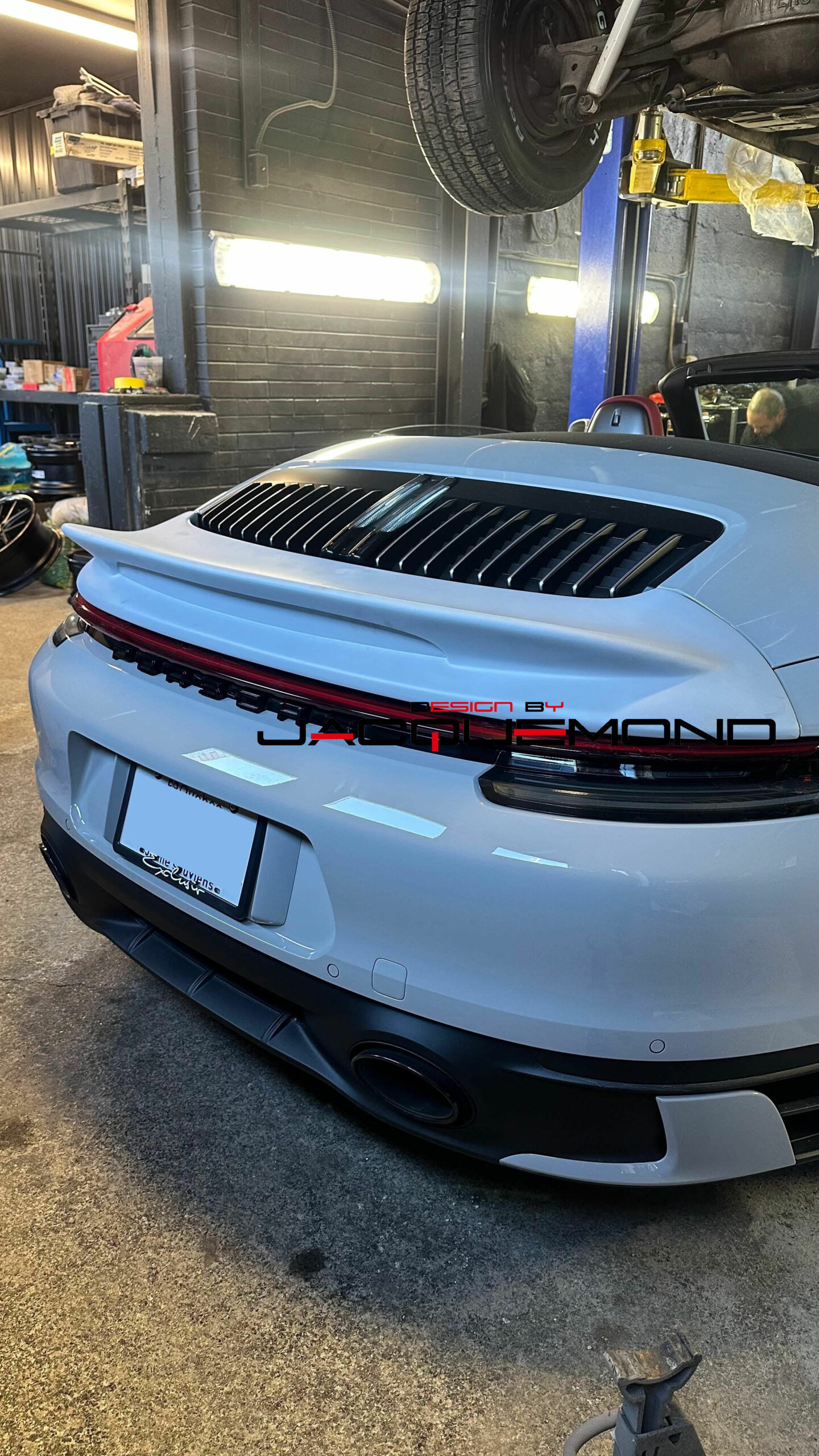 DuckTail rear spoiler for Porsche 992 convertible by Jacquemond